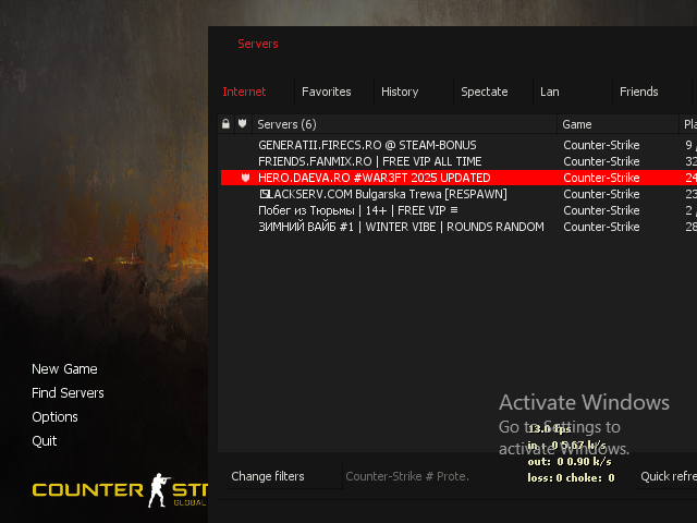 Counter-Strike 1.6 online